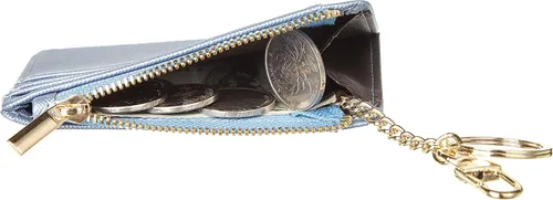 Miniatura 3 de Sodsay Estuche para tarjetas, cartera delgada con bolsillo frontal, para mujer, sujetatarjetas con llavero