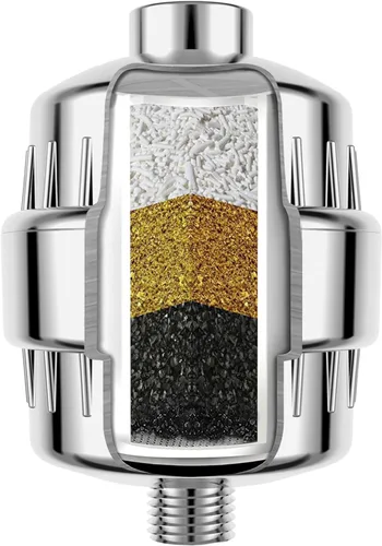 Miniatura 13 de Filtro de ducha de 15 etapas - Filtro para cabezal de ducha - Filtro de agua dura bwdm, elimina el cloro, metales pesados y otras impurezas, Cromo