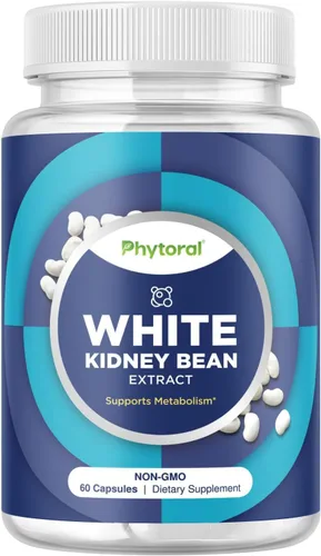 Bloqueador de carbohidratos de frijol blanco – 4800 mg equivalente a extracto de frijol blanco de riñón de carbohidratos y azúcar, bloqueador del