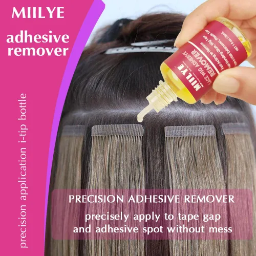 Miniatura 6 de MIILYE Juego de spray de pegamento para peluca para encaje frontal Pegamento blanco y removedor con banda de fusión Kit de encaje