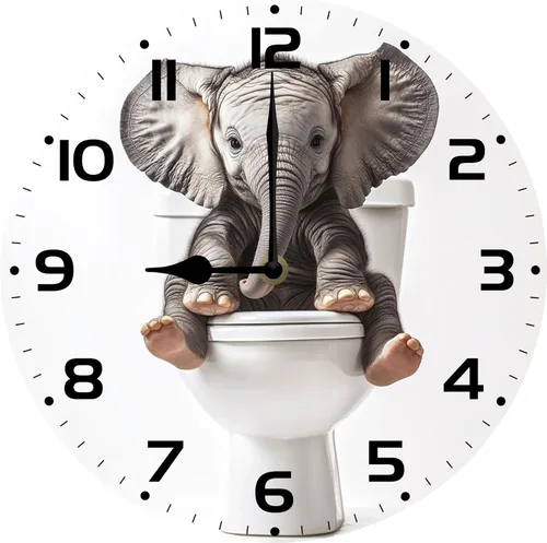Miniatura 7 de Reloj de pared de chef de cocina divertido de 10 pulgadas, redondo, silencioso, sin tictac, reloj de pared a pilas para dormitorio, cocina, sala