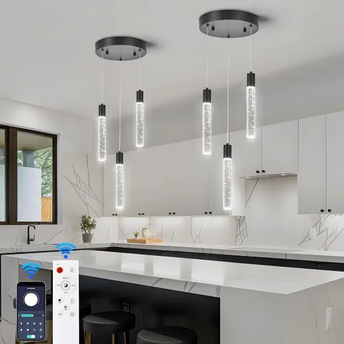 Miniatura 15 de Iluminación Colgante para Isla de Cocina, Lámpara de Araña para Techo Alto, Accesorios de Iluminación de Lámpara de Araña Moderna, Lámpara de Araña