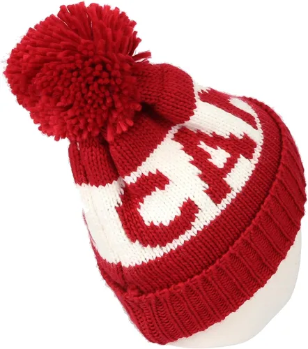 Miniatura 4 de WITHMOONS Gorro de punto JZP0027 con diseño de bandera de Canadá