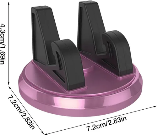 Miniatura 4 de Soporte de teléfono para automóvil, soporte compacto para teléfono de automóvil, soporte giratorio de 360°, almohadilla antideslizante para tablero