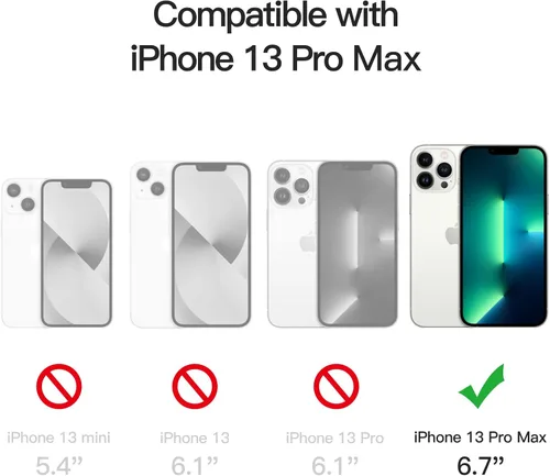 Miniatura 2 de JETech Funda magnética para iPhone 13 Pro Max de 6.7 pulgadas, compatible con carga inalámbrica MagSafe, a prueba de golpes, parte trasera Negro