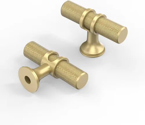 Miniatura 42 de Asidrama - Paquete de 10 manijas para gabinete de cocina de 3 pulgadas (76mm) de color negro mate y bronce champán, tiradores para gabinete