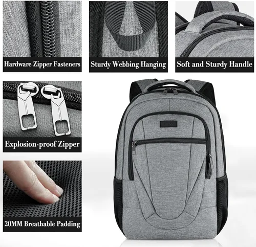 Miniatura 3 de BIKROD Mochila de viaje para laptop para hombres y mujeres, mochilas para la escuela, adolescentes, niños, negocios, antirrobo, mochila delgada