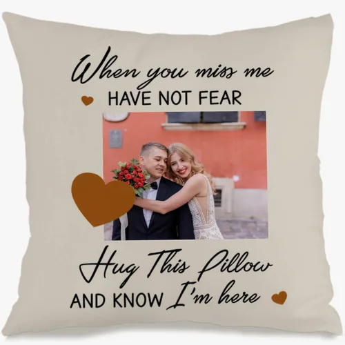 Miniatura 9 de Personalized One Picture Pillow Cover with Custom Text Allowing You to Create a Memorable Cushion Design That fits Your Sofa or Bedroom While
