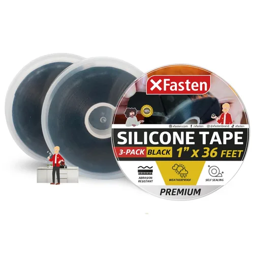 Miniatura 9 de XFasten Cinta autoadhesiva de silicona, para fusión 1 pulgada X 36 pies, Azul
