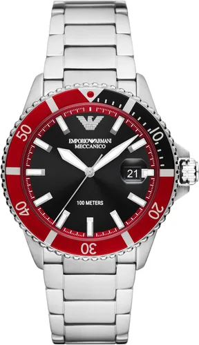 Miniatura 13 de Emporio Armani World Explorer Dive-Inspired Men's Watch with Stainless Steel, Silicone or Leather Band