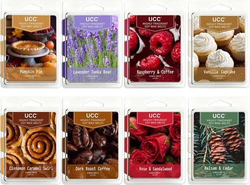 Miniatura 8 de UCC Cera derretida, cubos de cera de soja, aroma fuerte de larga duración, mezcla perfumada prémium para derretir tartas, romero menta, rosa