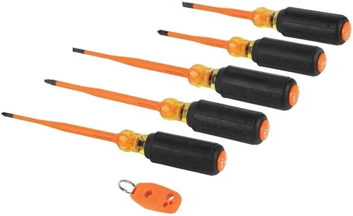 Miniatura 12 de Klein Tools 33736INS - Juego de destornilladores aislados, fabricado en Estados Unidos, destornillador de punta delgada de 1000 V con Phillips