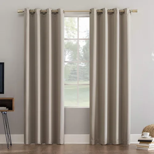 Miniatura 35 de Sun Zero Nordic - Juego de 2 paneles de cortinas con ojales de grado teatral extremo 100% opacas, 104" x 96" (2* 52" x 96"), cortinas opacas blanco