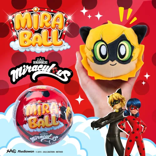 Miniatura 5 de Miraculous Ladybug MiraBall, sorpresa de 3 en 1, paquete de 3, caja sorpresa de juguetes para niños - Personajes coleccionables de programas