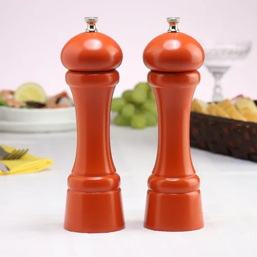 Miniatura 2 de Chef Specialties Molinillo de pimienta Windsor de 8 pulgadas y molino de sal, naranja mantequilla