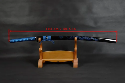 Miniatura 2 de 41 inch Handmade Japanese Samurai Katana Sword Full Tang for Man Gift Cosplay Decoration Self Defense