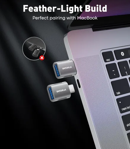 Miniatura 4 de Adaptador USB C a USB [2 unidades], 10Gbps tipo C macho a USB 3.0 hembra OTG convertidor para MacBook Pro/Air, iPhone 15/16 Pro, iPad Pro, Samsung