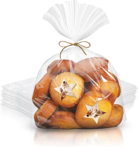 Miniatura 19 de Bolsas de plástico transparente para embalaje, bolsas de polietileno con fuelle de 5 x 4 x 18 pulgadas, bolsa transparente de LDPE de 1 mil
