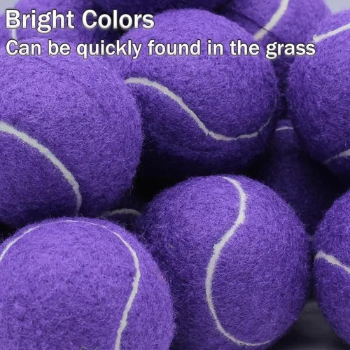 Miniatura 3 de SHYUJAJIE Tennis Balls, 20 Pack Training Tennis Balls,High Elasticity Practice Tennis for Beginner, Exercise Playing Balls for Pet Dog Púrpura
