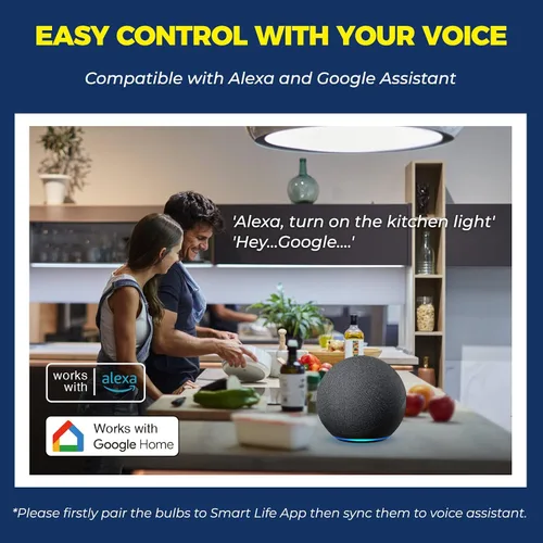Miniatura 4 de Lightinginside - Bombillas inteligentes de 60 W equivalentes, bombilla WiFi inteligente compatible con Alexa/Google Assistant/Smart Life, A19 E26