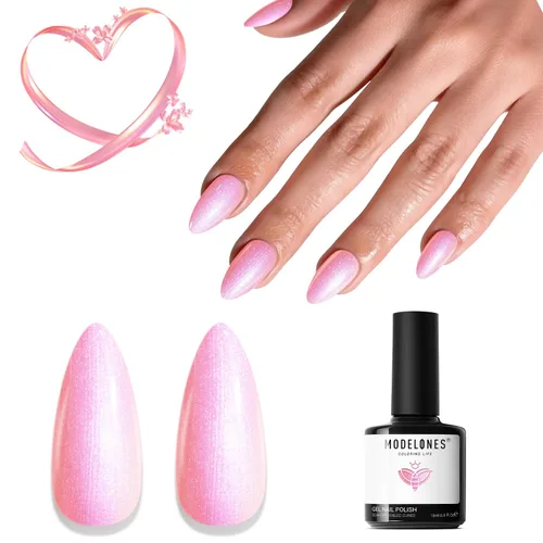 Miniatura 20 de Modelones Esmalte de uñas de gel ojo de gato arco iris con lentejuelas plateadas holográficas, esmalte de uñas de gel 9D con barra magnética, apto