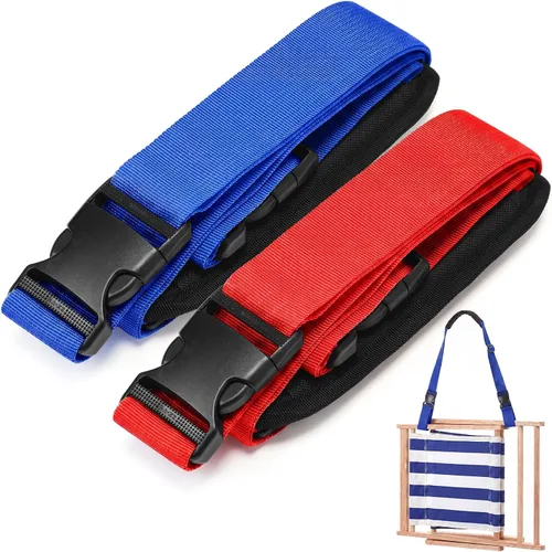 Miniatura 12 de Sanwuta Correa de transporte ajustable para silla de playa, correas para silla de camping, plegables, para playa, mochilero, bicicletas plegables