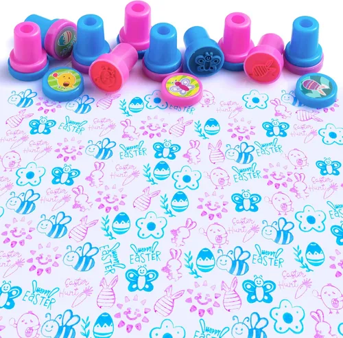 Miniatura 3 de JOYIN 686 piezas de kits de manualidades de Pascua con calcomanías surtidas, calcomanías de espuma, sellos y tatuajes temporales para recuerdos