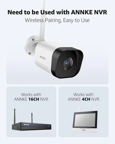 Miniatura 8 de ANNKE Paquete de 2 cámaras de seguridad para exteriores Wi-Fi complementarias 2K, cámaras IP de vigilancia inalámbricas de 3MP con detección humana