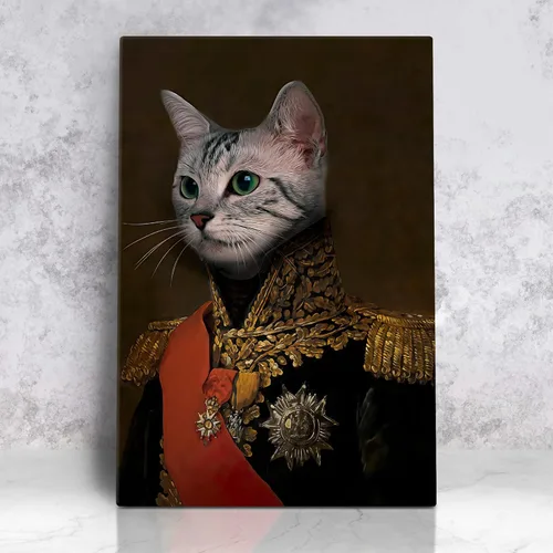 Miniatura 22 de Pintura personalizada para retratos de mascotas de perros y gatos, estilo renacentista sobre lienzo, retrato real de mascotas a partir de la foto