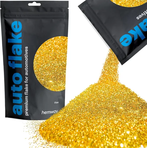 Miniatura 12 de Hemway Auto Flake Glitter FINE 1/64" 0.015" 0.4mm 375 micras Aditivo de Pintura en Hojuelas Metálicas 100g para uso con Pintura en Aerosol para Azul
