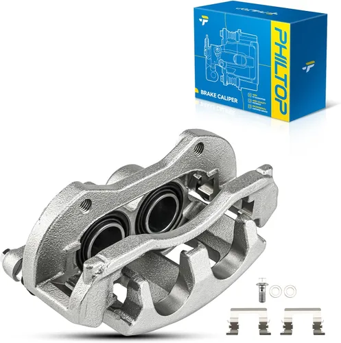 Miniatura 21 de PHILTOP Conjunto de Pinza de Freno de Disco Delantero Compatible con Jeep Wrangler 1990-2006, Jeep Cherokee 1990-2001, Grand Cherokee 1993-1998