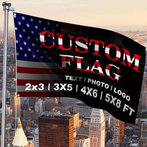 Miniatura 12 de Bandera personalizada de 2 x 3 pies, doble cara, 3 capas, banderas personalizadas para exteriores, diseña tu propio logotipo, imagen, foto, texto