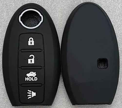 Miniatura 2 de REPROTECTING Funda de goma de silicona para llavero compatible con Nissan 350Z 370Z Altima Armada GT-R Maxima Murano Pathfinder Rogue Select Sentra