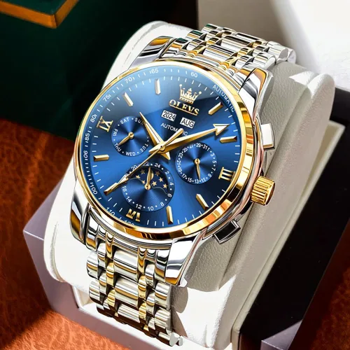 Miniatura 62 de OLEVS Relojes automáticos para hombre, esqueleto mecánico, de lujo, a la moda, reloj de pulsera luminoso impermeable