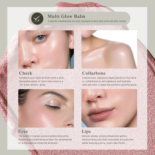 Miniatura 6 de bayfree Bálsamo Multi Glow, rubor en crema para mejillas, maquillaje facial con bálsamo de rubor, acabado radiante, color hidratante, cremoso
