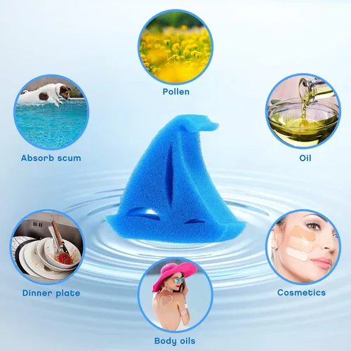 Miniatura 4 de Patelai Paquete de 40 esponjas absorbentes de aceite para bañera de hidromasaje, accesorios para spa, bañera, piscina al aire libre (estilo barco)