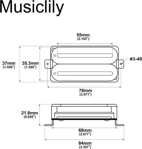 Miniatura 2 de Pastillas humbucker de cerámica Artec HXTN Super Power de doble cuchilla Hot Rail para guitarra eléctrica estilo Strat Tele, juego de pastillas