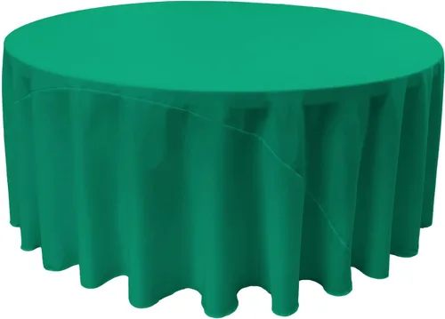 Miniatura 16 de LA Linen - Mantel redondo lavable de popelina de poliéster, resistente a manchas y arrugas, 51", mantel de tela para comedor, cocina, fiesta, Negro