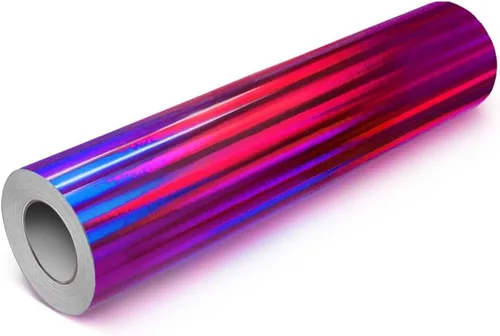 Miniatura 13 de VViViD DECO65 - Rollo de vinilo adhesivo permanente holográfico brillante cromado púrpura para manualidades (6 pies x 1 pie)