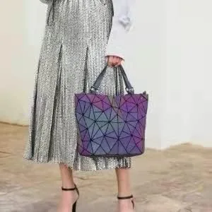 Miniatura 5 de ESOVIO Bolso de mano holográfico geométrico con bolso cruzado para mujer bolso iridiscente reflectante Bolso de mano holográfico geométrico
