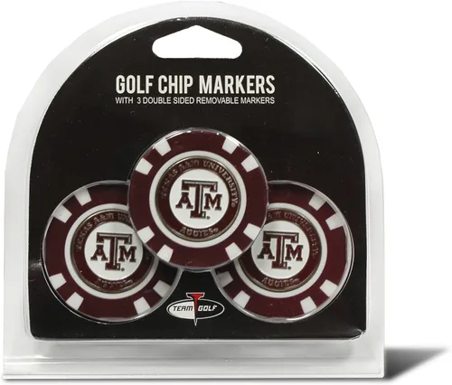 Miniatura 16 de Team Golf NCAA - Marcadores para pelotas de golf tamaño de ficha de póquer con marcadores de doble cara esmaltados más pequeños
