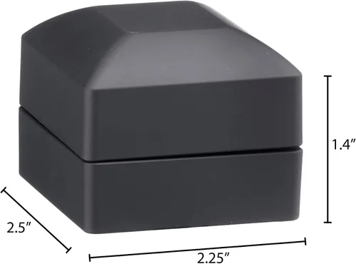 Miniatura 3 de Allure - Cajas de pendientes de lujo con luz LED, forma cuadrada, elegante estuche de aretes de diamante, para propuesta única, compromiso o boda