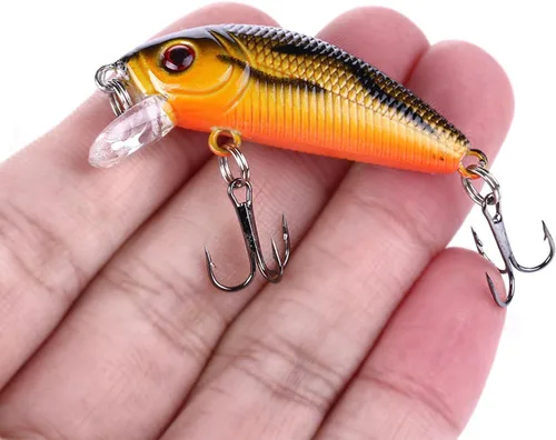 Miniatura 3 de Kit mixto de señuelos de pesca incluye señuelo minnow, popper, crankbait y anzuelo de pesca para pesca en agua salada y agua dulce de trucha, lubina