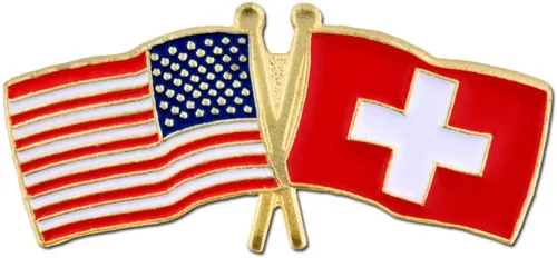 Miniatura 109 de PinMart Pin de solapa esmaltado con bandera de la amistad cruzada de Estados Unidos y el mundo
