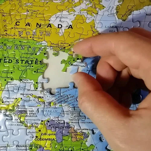 Miniatura 3 de Rompecabezas de mapa político del mundo de 1000 piezas para adultos o adolescentes con 197 países internacionales banderas del mundo rompecabezas