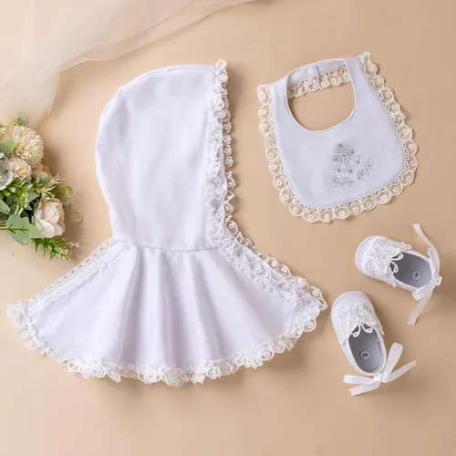 Miniatura 7 de Booulfi Calcetines para bebé, botines blancos para recién nacidos, zapatos de bautizo, calcetines para bebé, bautizo, trajes de Pascua