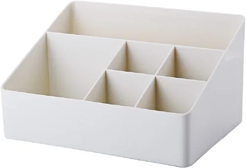 Miniatura 2 de Granvela Organizador para el hogar, mesa de noche, estante de almacenamiento de maquillaje y caja de exhibición, 6 compartimentos