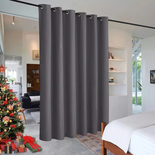 Miniatura 115 de RYB HOME - Cortinas extra largas con bloqueo de luz, persianas opacas insonorizadas para privacidad para cine en casa, oficina, fondo de patio, sala