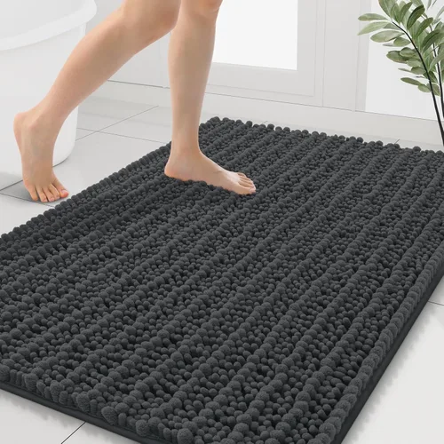 Miniatura 323 de Smiry Alfombras de Baño 24x16 pulgadas, Alfombras de Baño de Chenilla Extra Suaves y Absorbentes, Respaldo de Goma Antideslizante, Lavable a Máquina