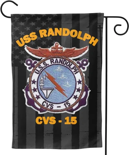 LEILEIflag USS Randolph CVS-15 Bandera de jardín Bandera para el hogar Banderas al aire libre Bandera de doble cara